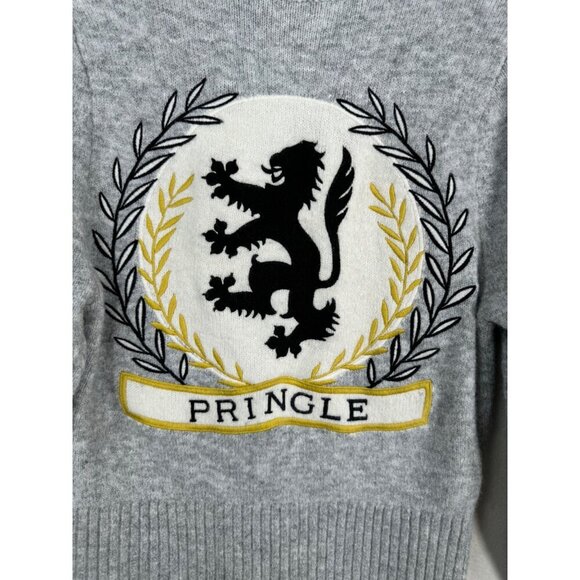H&M X Pringle of Scotland Knit Mock-Turtleneck Sweater Collaboration Gray Sz XS - Picture 3 of 8